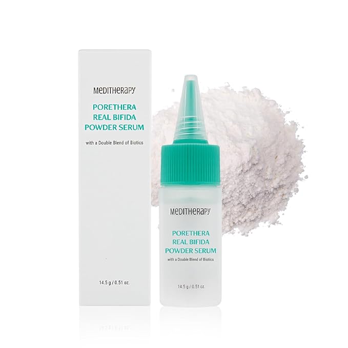 Porethera Real Bifida Powder Serum - Korean Face Serum for Pore Tightening - Pore Minimizer for Face with Probiotic Powder for Skin Balance - Improve Clarity, and Maintain Healthy Skin, 0.51 fl.oz
