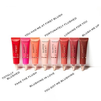 Makeup Revolution Superdewy Liquid Blush, Lightweight Buildable & In Love, 0.5fl.oz