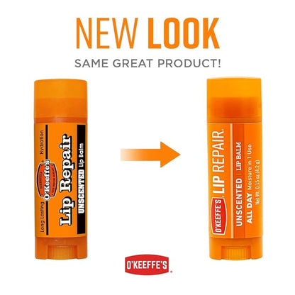 O'Keeffe's Unscented Lip Repair Lip Balm Lips,