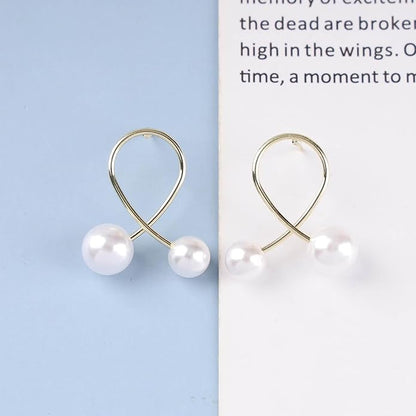 Vintage Pearl Drop Earrings Gold Pearl