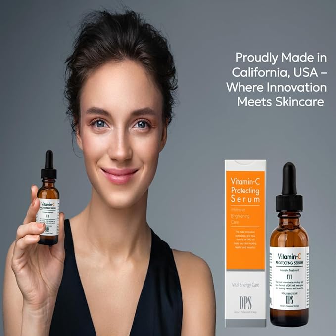 DPS Pure Advanced 25% Vitamin C Serum for Face – High Potency Formula with Vitamin E, Hydrating Panthenol & Natural Antioxidants – Made in USA