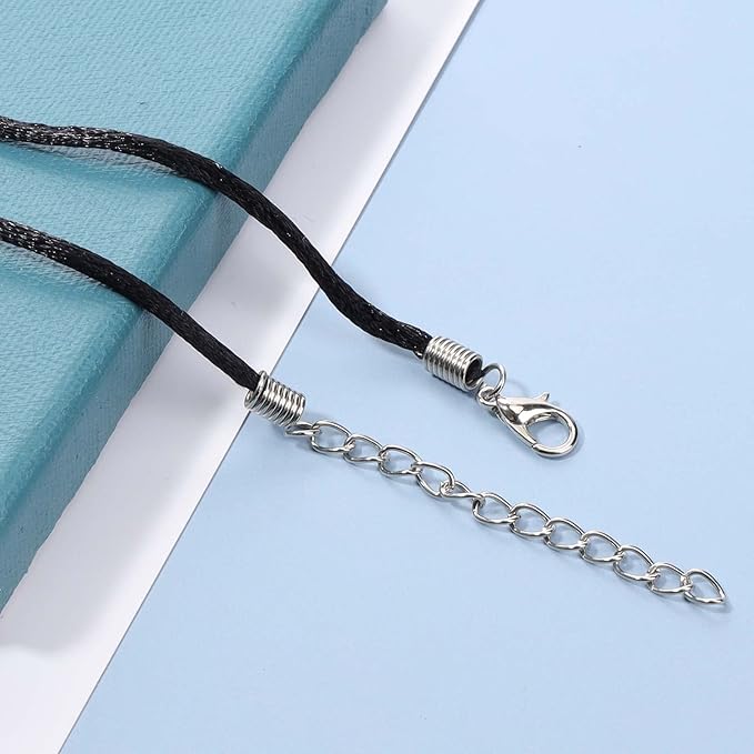 Boho Peace Choker Necklace Black Cord