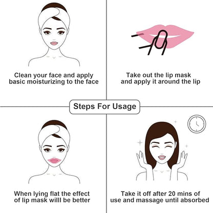 Adofect 30 Pieces Collagen Crystal Lip