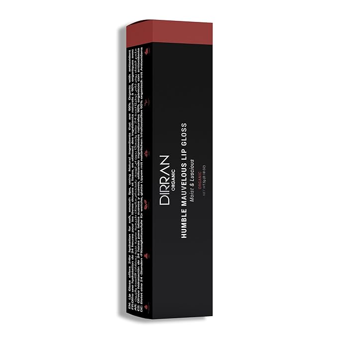 Organic Lip Gloss, 24hr Hydration, Vegan, Antioxidant-Rich, Soft Organic