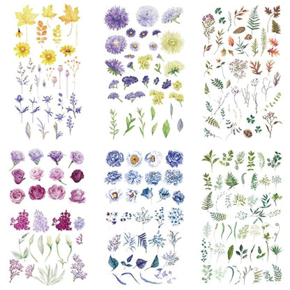WEETUU 24 Sheets Small Floral Temporary Tattoo for Stickers (T05)
