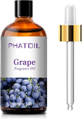 3.38FL.OZ Grape Fragrance Oils for Aromatherapy, Essential Oils for Diffusers for Home, Perfect for Diffuser, Yoga, Skin Care, DIY Candle and Soap Making - 100ml