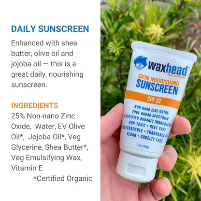 Waxhead Sampler Kit - Coral Reef Safe Sunscreen for Kids Sunscreen Travel Size Sunscreen TSA Approved Biodegradable Sunscreen, Environmental Friendly Sunscreen, Mineral Sunscreen Zinc Oxide