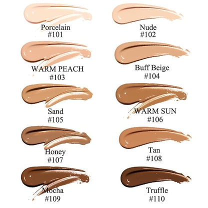 PHOERA Foundation, Flawless Soft Matte Liquid Foundation 24 Pcs-102- Nude)