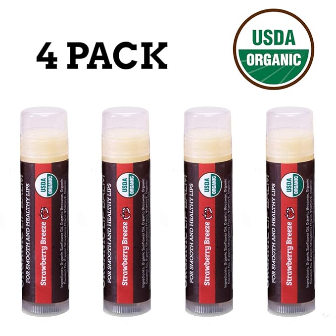 USDA Organic Lip Balm 4-Pack by