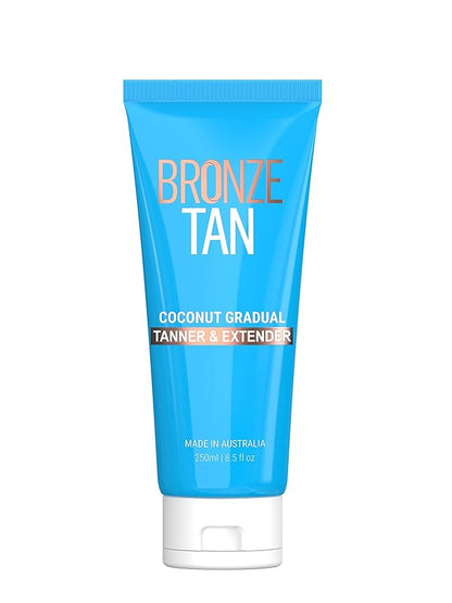 Bronze Tan Gradual Self Tanner Lotion & Tan Extender - Coconut Scented - Aloe Vera & Vitamin E Enriched - Streak-Free Nourishing Sunless Tanning Lotion (200ml)