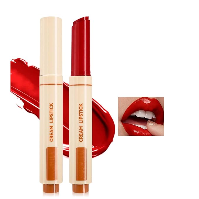 Wine Moisturizing Lipstick Korean Glossy Juicy Tinted Lip Balm, Long Lasting Non-Stick Lip Gloss Mirror Glass Lip Makeup,Lip Tint Stain Stick, High-gloss for Plumper Looking Lips,Vegan, 06