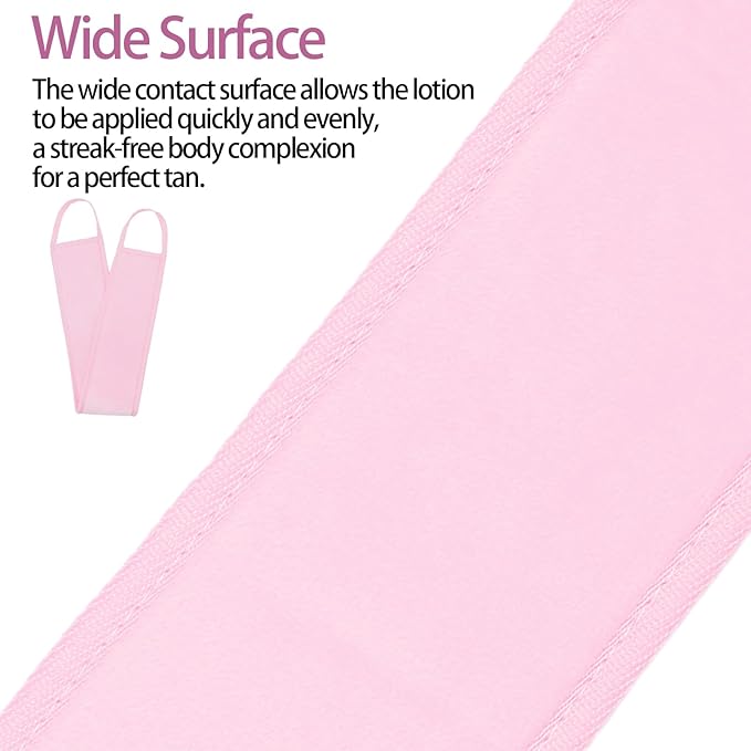 UNIMEIX 4 Pack Self Tanning Mitt Applicator Kit Set Self Tan Back Applicator with Self Tanning Glove for Self Tan Mitt Mini Self Tan Glove and Sunscreen Brush (Pink)