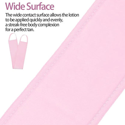 UNIMEIX 4 Pack Self Tanning Mitt Applicator Kit Set Self Tan Back Applicator with Self Tanning Glove for Self Tan Mitt Mini Self Tan Glove and Sunscreen Brush (Pink)