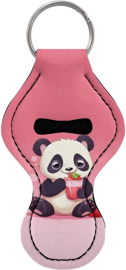 Chapstick Holder Keychain for Lipstick Lip Girls