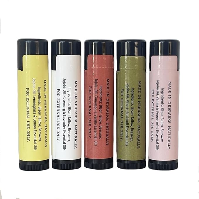 Pure Bison Tallow Lip Balm Set Hydrating