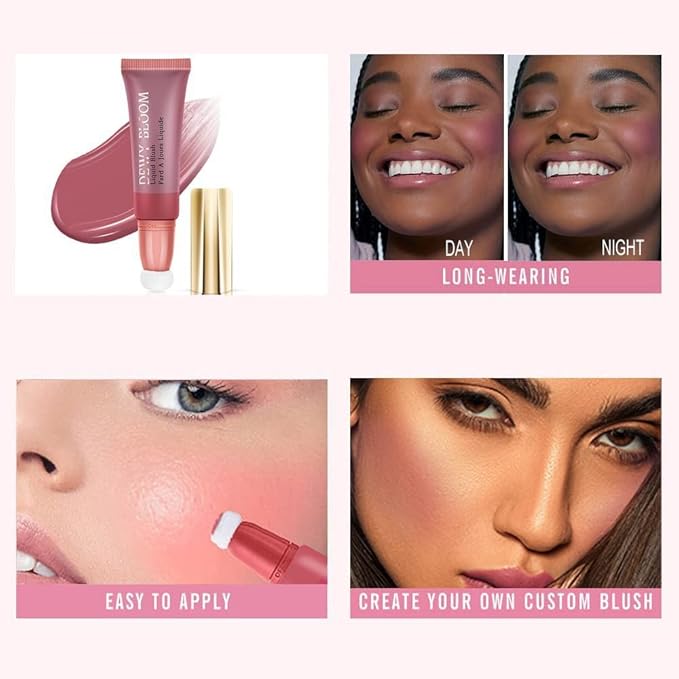 3 Color Liquid Blush,Soft Cream Lightweight Beauty Blush.(101#