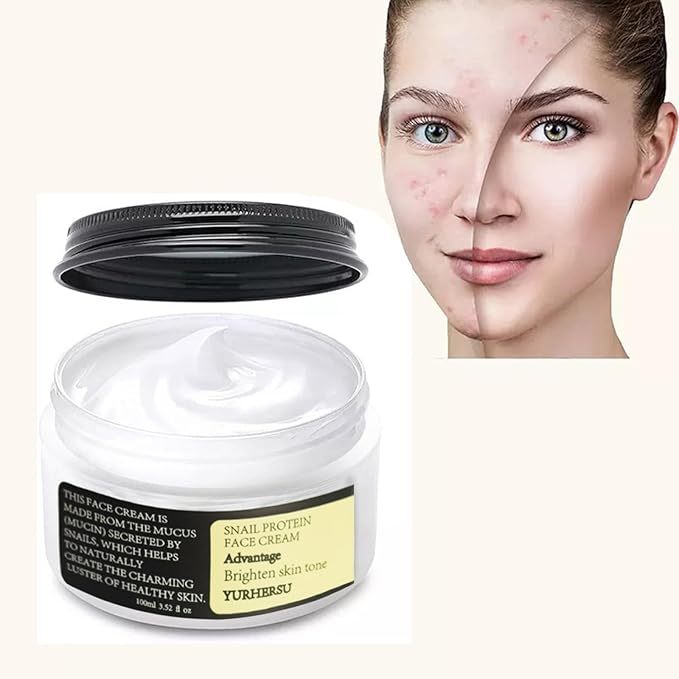 Korean Snail Mucin 93% Moisturizing Cream, Collagen Lifting & Firming Cream, Daily Facial Repair Gel for Dry/Sensitive Skin, Anti-Wrinkle Face Firming, Hydrating Serum Shrink Pores Acne, 3.52 oz; WNMS