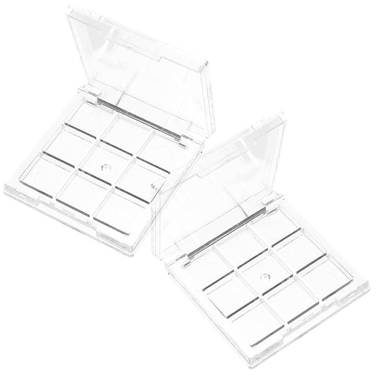 Healifty 2pcs Empty Lipstick Palette 9 Grids Diy