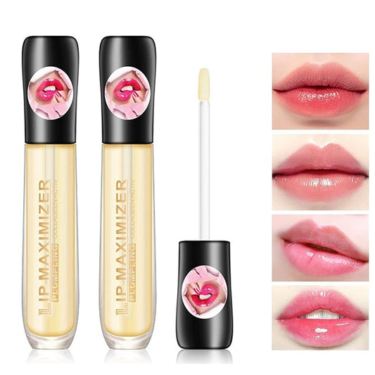 Lip Plumper Lip Gloss 2Pcs,Moisturizing Lip Wrinkles