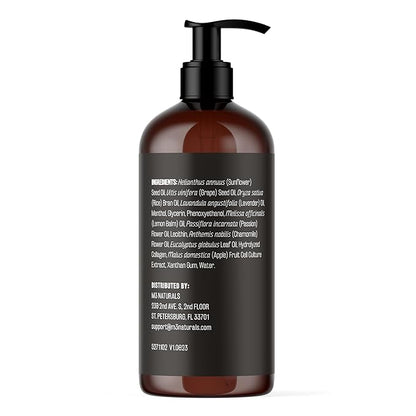 Lavender Massage Oil with Collagen and Stem Cells, Skin Tightening Therapy for Bum, Thighs, and Belly, Fast-Absorbing Cellulite Oil by M3 Naturals