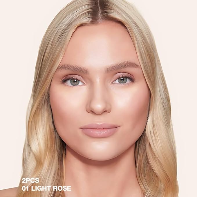 evpct 2Pcs under Eye Brightener, Nourishing Luminous under Light Rose