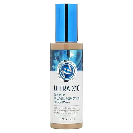 Enough Ultra X10 Cover Up Collagen Foundation, Hydrating 3.53oz
