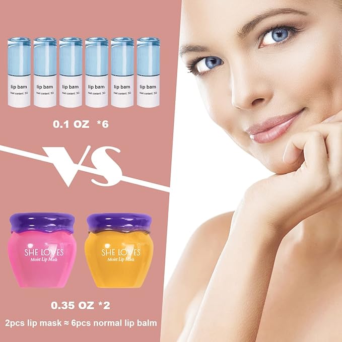 2PCS Lip Mask Overnight, Honey&Sakura Day