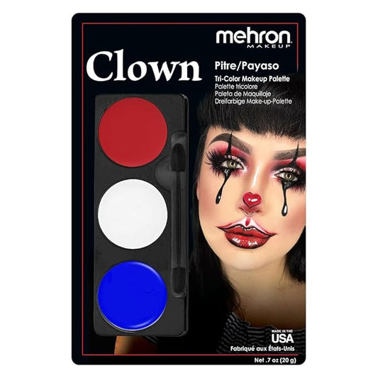Mehron Makeup Tri-Color Character Makeup Palette | Halloween, 7 oz
