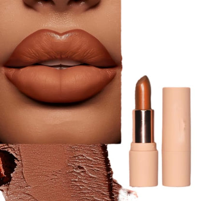 MAEPEOR Semi Matte Lipstick Creamy Natural Nude Lipstick Moisturizing and Smooth Lip Combo Set for All Skin (Color 301)