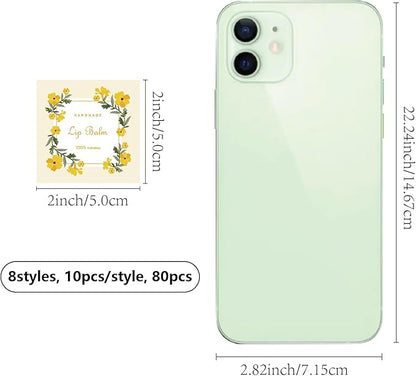 CRASPIRE 80Pcs 8 Styles Lip Balm Lipsticks