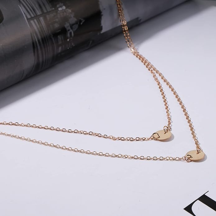 Boho Layered Sequins Pendant Necklace Coin