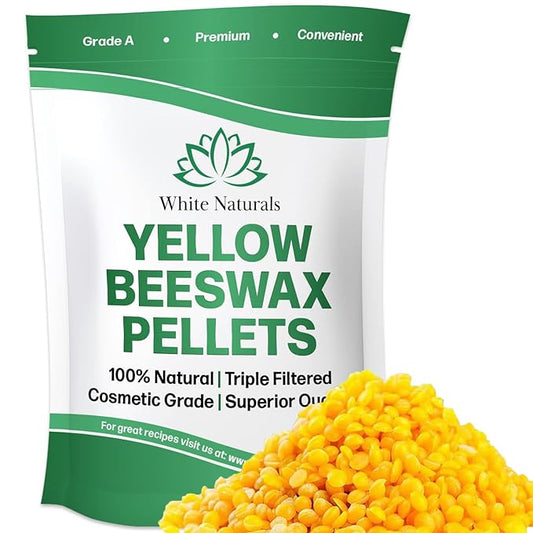 Yellow Beeswax Pellets 8oz, Pure, Natural, Naturals