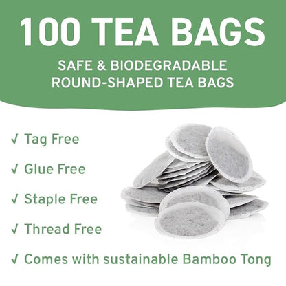 HANDPICK, Organic Green Tea Bags - 100 Eco-Friendly Tea Bags | USDA Organic | Resealable Pack for Freshness | Delicate & Flavory | Direct From India