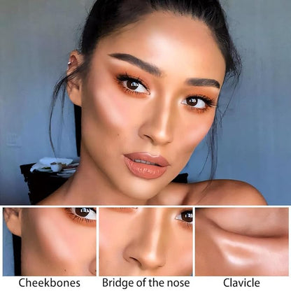 Kaely 2Pcs Cream Contour Highlighter Stick Kit,Bronzer Cheek Stick Waterproof,04+07