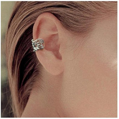 Boho Ear Cuff Earrings Silver Conch