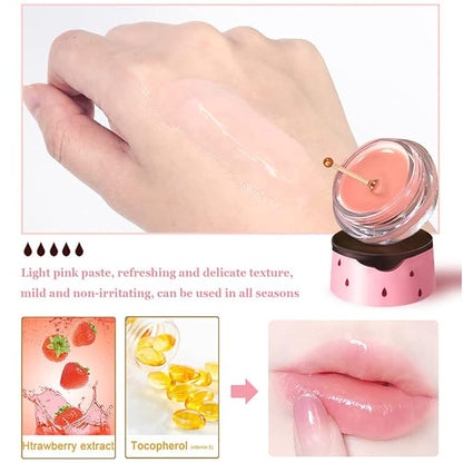 Strawberry Lip Balm Honey Pot, Hydrating