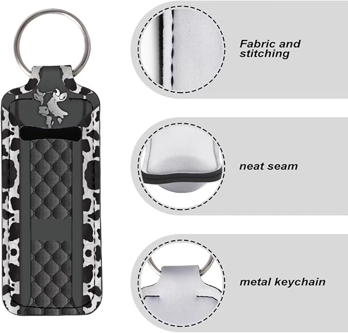 Bulopur Grey Luxury Cow Print Women Lipstick Holder Grey