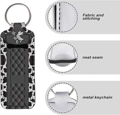 Bulopur Grey Luxury Cow Print Women Lipstick Holder Grey
