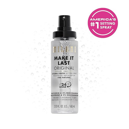 Milani Make It Last Original - Natural Finish Setting Spray 3-in-1 Setting Spray and Primer- Prime + Correct + Set Makeup Finishing Spray and Primer - Long Lasting Makeup Primer and Spray 2.03 Fl. Oz