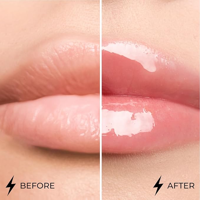 Lamel Dazzle Glow Crystal Clear Lip Gloss - Hydrating Lip Gloss - Non Sticky Lip Gloss - Colored Lip Gloss - Lip Gloss Color - Mini Lip Gloss - Moisturizing Lip Gloss - №402 Soulmate