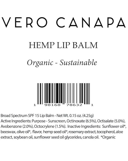 Natural Organic Hemp Lip Balm