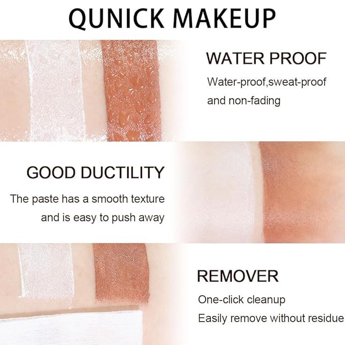 Kaely 2Pcs Cream Contour Highlighter Stick Kit,Bronzer Cheek Stick Waterproof,07+09