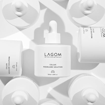 LAGOM Cellus Aqualane Solution | Korean Serum for Face, Vegetable Squalane Essence, Skincare for Glass Skin, Deep Moisturization, Skin Barrier Strengthening 1.69 Fl Oz