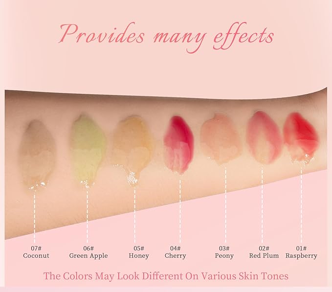 2 Pack Plumping Lip Oil,No-Sticky Lip