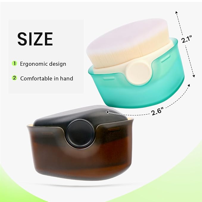 Yoseng Sunscreen Applicator for Kids,2 Pc Baby Sunscreen Applicator Set with Protective Caps,Sunscreen Brush for Face Kabuki Brush for Liquid Foundation Powder Cream Contour Buffing Stippling Blending