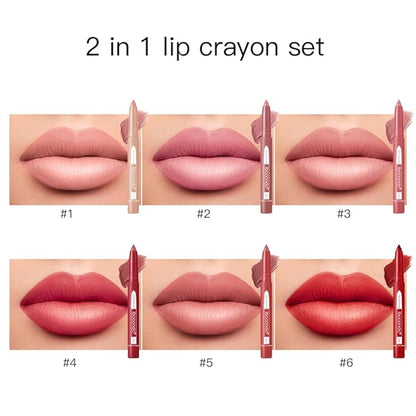 ibcccndc 6PCS Lip Liner and Lipstick