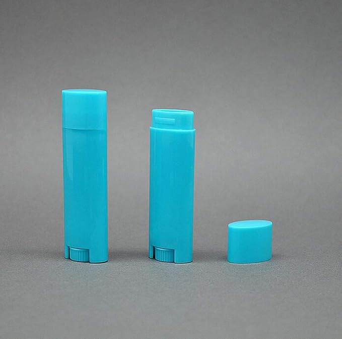 5ml 100Pcs Empty Oval Deodorant Lip Blue)