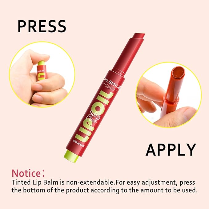 Click Lip Gloss Pen For Women Plumping Lip Stain Color Changing Waterproof Long Lasting Jelly Tinted Lip Balm Hydrating Lip Oil For Dry Lips (06)