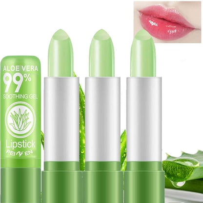 3 Pack Aloe Vera Lipstick, LemonSac Long Lasting Long