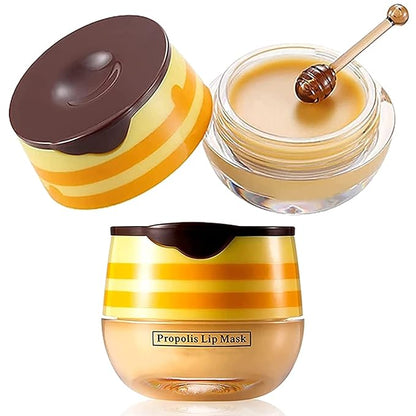 2PCS Lip Balm Honey Pot,Propolis Moisturizing